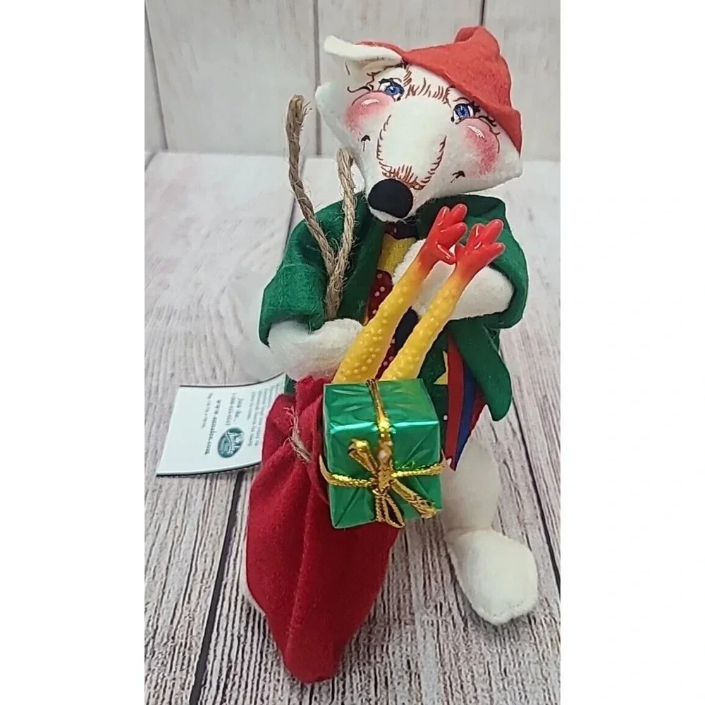 Vintage Annalee Dolls Felt Christmas Out Foxed Fox Doll Figure 8" 2000 New